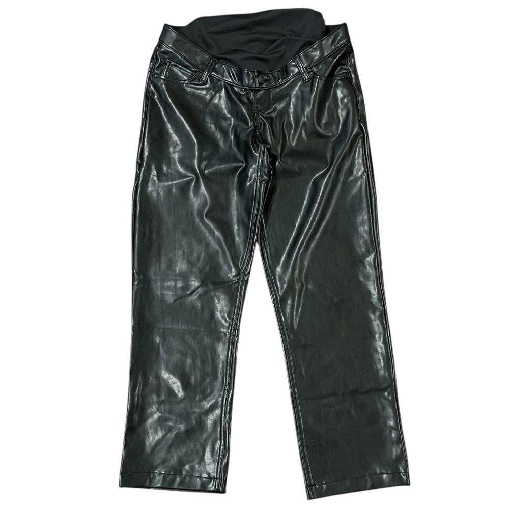 Abercrombie & Fitch Maternity Vegan Leather 90s Straight Pant 29 8 - Picture 2 of 7